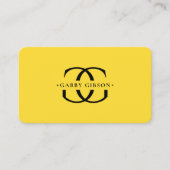 Carte De Visite Construction Monogramme Logo G Jaune Moderne (Devant)