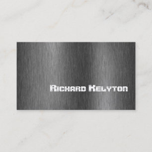 Carte De Visite Construction noir gris métal personnalisé