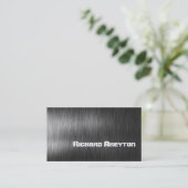 Carte De Visite Construction noir gris métal personnalisé (Debout devant)