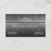 Carte De Visite Construction noir gris métal personnalisé (Dos)