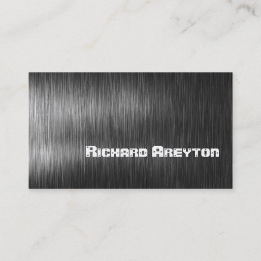 Carte De Visite Construction noir gris métal personnalisé (Devant)