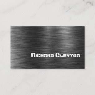 Carte De Visite Construction noir gris métal personnalisé