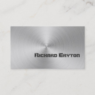 Carte De Visite Construction noir gris métal personnalisé