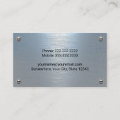 Carte De Visite Construction Opérateur d'équipement lourd Métal bl (Dos)