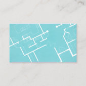 Carte De Visite Construction ou architecte - Plan directeur et log (Devant)