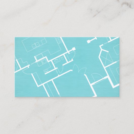 Carte De Visite Construction ou architecte - Plan directeur et log (Devant)