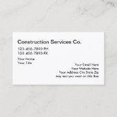 Carte De Visite Construction Ou Bâtiment cool (Dos)