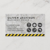Carte De Visite Construction | Outils Builder | Attention Concrète (Devant)