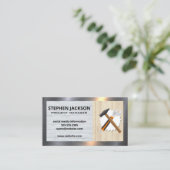 Carte De Visite Construction | Outils Handyman | Bordure métalliqu (Debout devant)