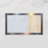 Carte De Visite Construction | Outils Handyman | Bordure métalliqu (Dos)
