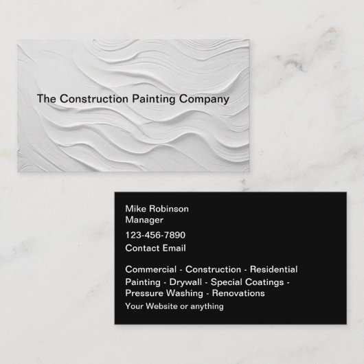 Carte De Visite Construction Painting Professional Business Cards (Devant / Derrière)