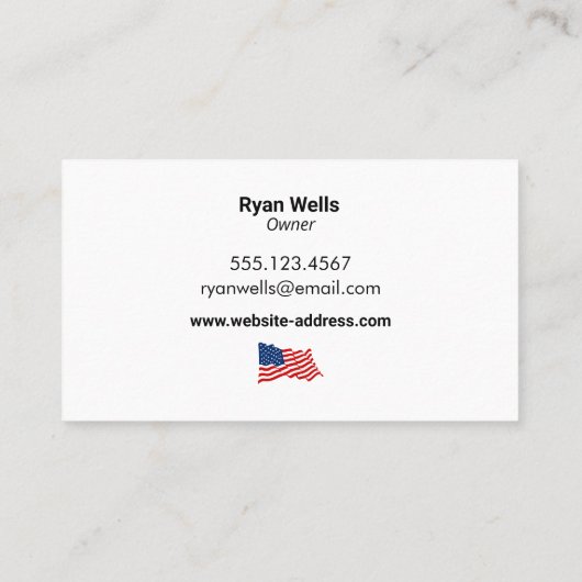 Carte De Visite Construction patriotique (Dos)