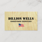 Carte De Visite Construction patriotique Handyman Carpenter (Devant)