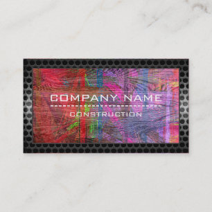 Carte De Visite Construction professionnelle Colorful Wood #11