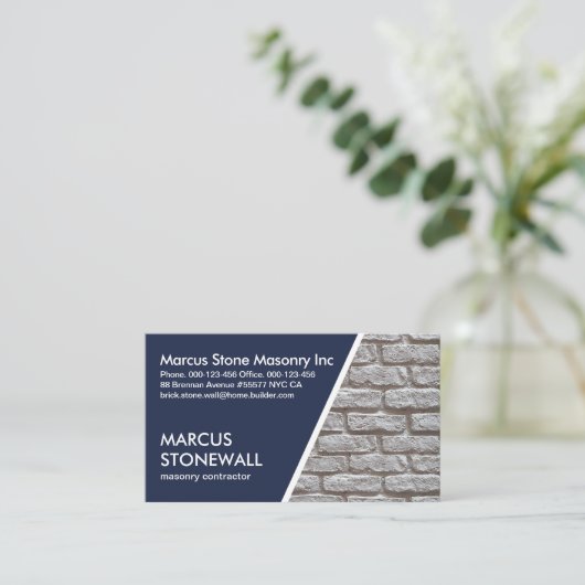 Carte De Visite Construction professionnelle de calques de briques (Debout devant)