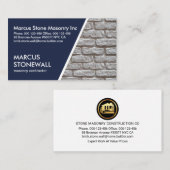 Carte De Visite Construction professionnelle de calques de briques (Devant / Derrière)