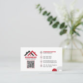 Carte De Visite Construction professionnelle de toitures rouges et (Debout devant)