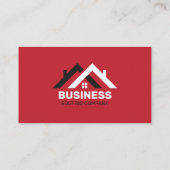 Carte De Visite Construction professionnelle de toitures rouges et (Dos)