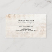 Carte De Visite Construction professionnelle et menuiserie (Dos)