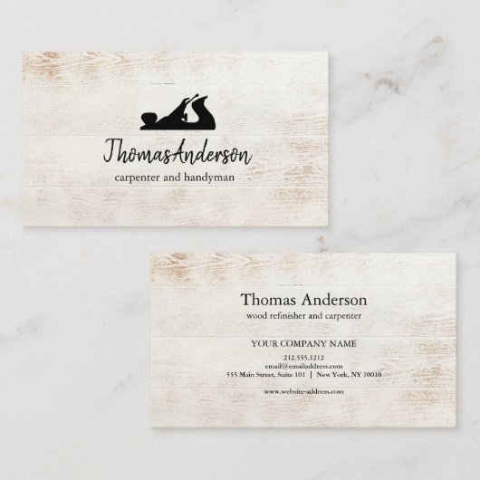 Carte De Visite Construction professionnelle et menuiserie (Devant / Derrière)