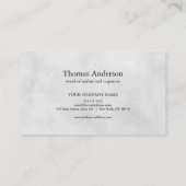 Carte De Visite Construction professionnelle et menuiserie (Dos)