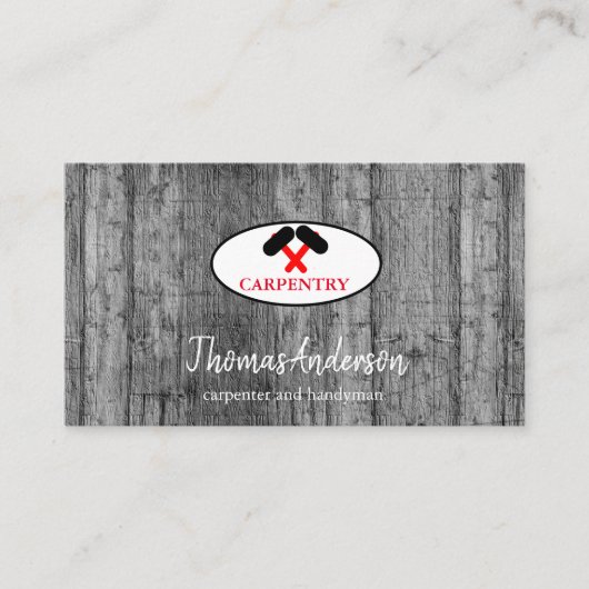 Carte De Visite Construction professionnelle et menuiserie (Devant)