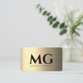 Carte De Visite Construction professionnelle Faux Or Moderne (Debout devant)