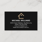 Carte De Visite Construction professionnelle Gold & Black General (Dos)