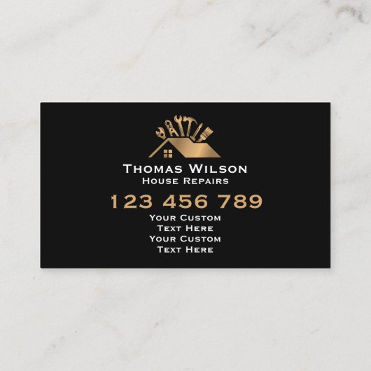 Carte De Visite Construction professionnelle Handman Carpenter Woo (Dos)