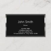 Carte De Visite Construction Professionnelle Métal & Pierre Modern (Dos)