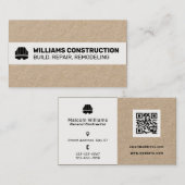 Carte De Visite Construction professionnelle moderne (Devant / Derrière)