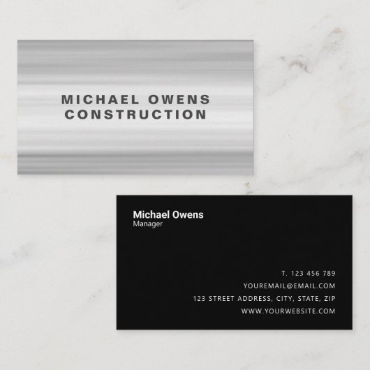 Carte De Visite Construction professionnelle moderne (Devant / Derrière)