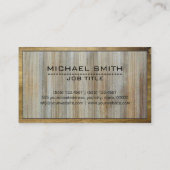 Carte De Visite Construction Professionnelle Moderne Bois #3 (Dos)