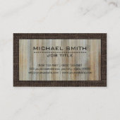 Carte De Visite Construction Professionnelle Moderne Bois #4 (Dos)