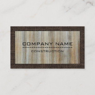 Carte De Visite Construction Professionnelle Moderne Bois #4
