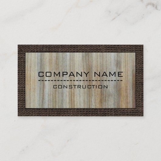 Carte De Visite Construction Professionnelle Moderne Bois #4 (Devant)