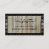 Carte De Visite Construction Professionnelle Moderne Bois #5 (Dos)