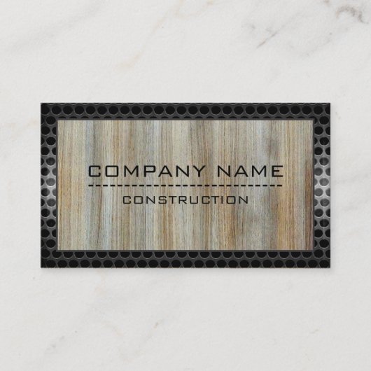 Carte De Visite Construction Professionnelle Moderne Bois #5 (Devant)