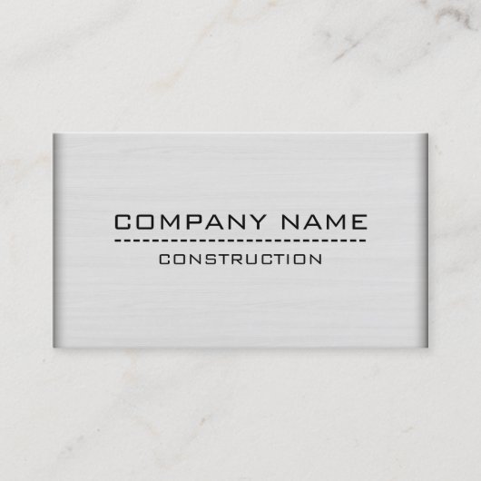 Carte De Visite Construction Professionnelle Moderne Bois Blanc (Devant)