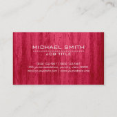Carte De Visite Construction Professionnelle Moderne Bois Rouge (Dos)