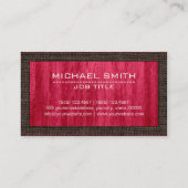 Carte De Visite Construction professionnelle moderne bois rouge #4 (Dos)