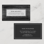 Carte De Visite Construction Professionnelle Moderne Constructeur (Devant / Derrière)