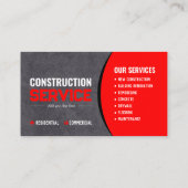Carte De Visite Construction remodelage et béton (Dos)