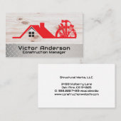 Carte De Visite Construction Repair Tools Logo | Home Renovation (Devant / Derrière)