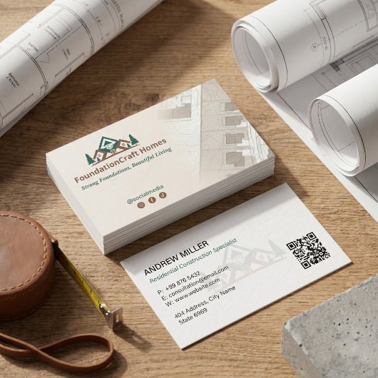 Carte De Visite Construction résidentielle | Brown Drafter