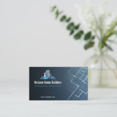 Carte De Visite Construction résidentielle | Darkblue Drafter (Debout devant)