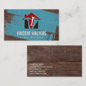 Carte De Visite Construction résidentielle | Panneaux en bois | Ro (Devant / Derrière)