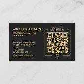 Carte De Visite Construction Roofing Contractor Architect Black (Dos)