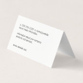 Carte De Visite Construction / Scie à Buzz / Grain de bois (Dos)