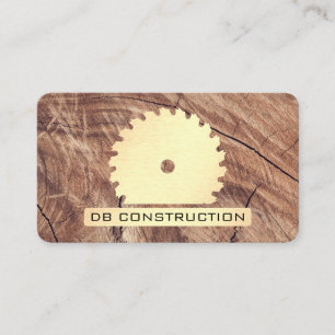 Carte De Visite Construction / Scie et bois